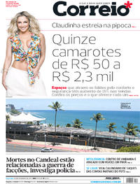 Capa do jornal Correio 14/02/2017