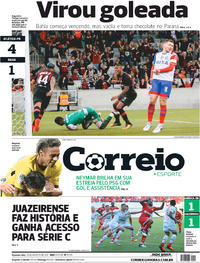 Capa do jornal Correio 14/08/2017