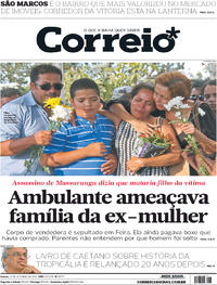 Capa do jornal Correio 14/10/2017
