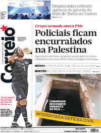 Capa do jornal Correio 14/11/2017