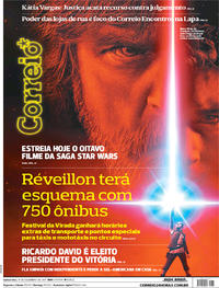 Capa do jornal Correio 14/12/2017