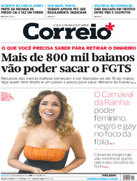 Capa do jornal Correio 15/02/2017