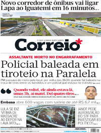 Capa do jornal Correio 15/03/2017