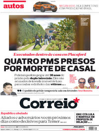 Capa do jornal Correio 15/07/2017