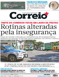 Capa do jornal Correio 15/08/2017