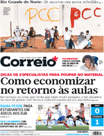Capa do jornal Correio 16/01/2017