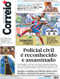 Capa do jornal Correio 16/06/2017