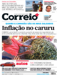 Capa do jornal Correio 16/09/2017