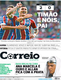 Capa do jornal Correio 16/10/2017