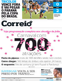 Capa do jornal Correio 17/02/2017