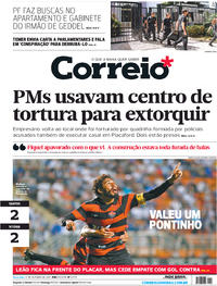 Capa do jornal Correio 17/10/2017