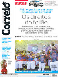 Capa do jornal Correio 18/02/2017
