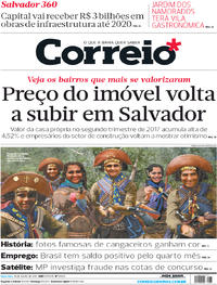 Capa do jornal Correio 18/07/2017
