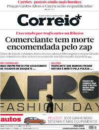 Capa do jornal Correio 18/11/2017