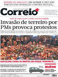 Capa do jornal Correio 19/08/2017