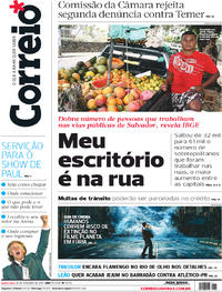 Capa do jornal Correio 19/10/2017