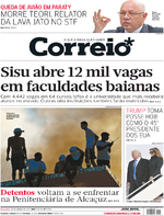 Capa do jornal Correio 20/01/2017