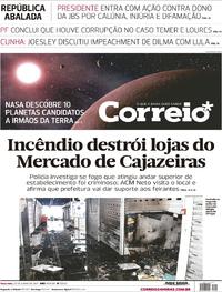 Capa do jornal Correio 20/06/2017