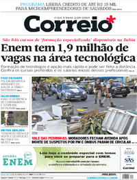Capa do jornal Correio 20/09/2017