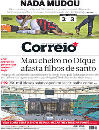 Capa do jornal Correio 20/10/2017