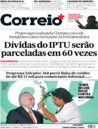 Capa do jornal Correio 20/12/2017