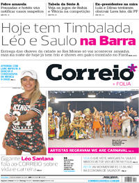 Capa do jornal Correio 21/02/2017