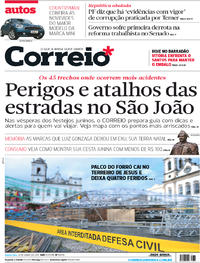 Capa do jornal Correio 21/06/2017