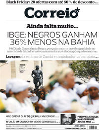 Capa do jornal Correio 21/11/2017