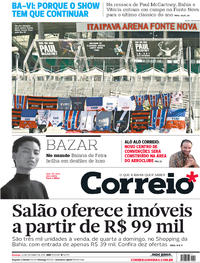 Capa do jornal Correio 22/10/2017