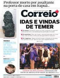 Capa do jornal Correio 23/05/2017