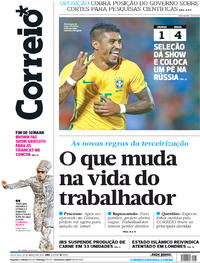 Capa do jornal Correio 24/03/2017