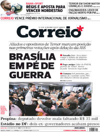 Capa do jornal Correio 24/05/2017