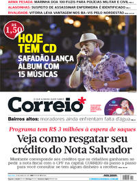 Capa do jornal Correio 25/04/2017