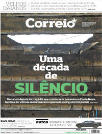 Capa do jornal Correio 25/11/2017