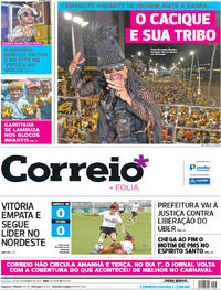 Capa do jornal Correio 26/02/2017
