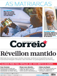 Capa do jornal Correio 26/09/2017