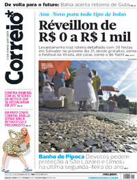 Capa do jornal Correio 26/12/2017
