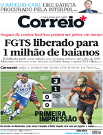 Capa do jornal Correio 27/01/2017