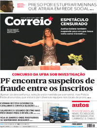Capa do jornal Correio 28/10/2017