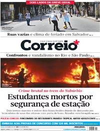 Capa do jornal Correio 29/04/2017