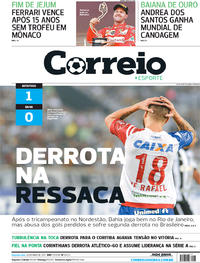 Capa do jornal Correio 29/05/2017