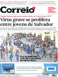 Capa do jornal Correio 29/11/2017