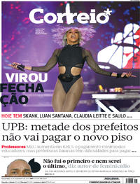 Capa do jornal Correio 29/12/2017