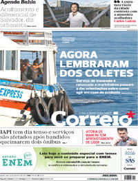 Capa do jornal Correio 30/08/2017