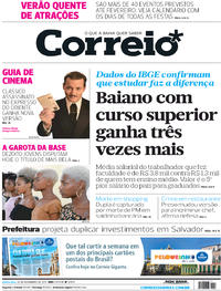 Capa do jornal Correio 30/11/2017