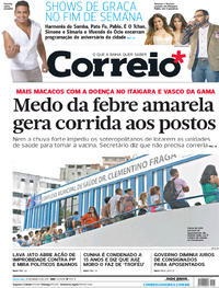 Capa do jornal Correio 31/03/2017