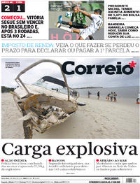 Capa do jornal Correio 01/05/2018