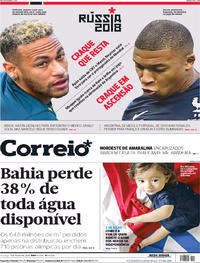 Capa do jornal Correio 01/07/2018