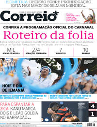 Capa do jornal Correio 02/02/2018