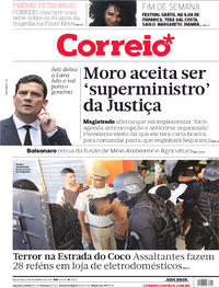 Capa do jornal Correio 02/11/2018